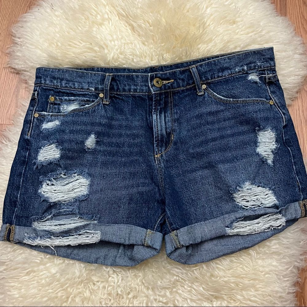 Articles of Society Distressed Cuffed Denim Shorts 29